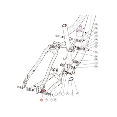 Tuerca para eje de rueda trasera tipo Shimano (Slayer/Element/Thunderbolt/Altitude)