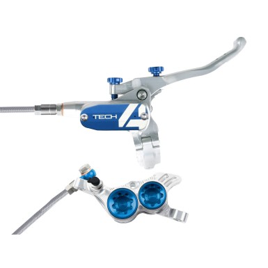 Frein à disque arrière Tech 4 V4 Argent / Bleu