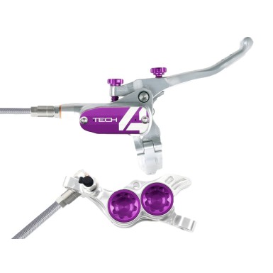 Frein à disque arrière Tech 4 V4 Argent / Violet