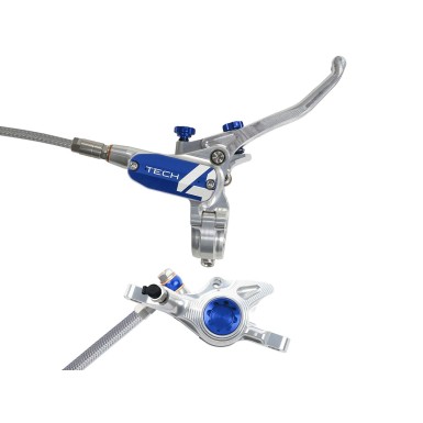 Freno de disco trasero Tech 4 X2 Plata / Azul