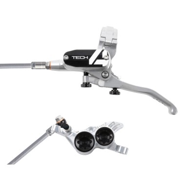 Freno de disco delantero Tech 4 V4 Plata / Negro