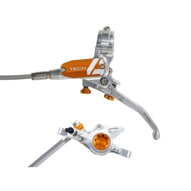 Freno de disco delantero Tech 4 X2 Plata/Naranja