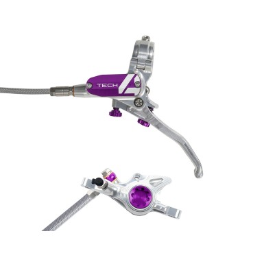 Freno de disco delantero Tech 4 X2 Plata/Morado