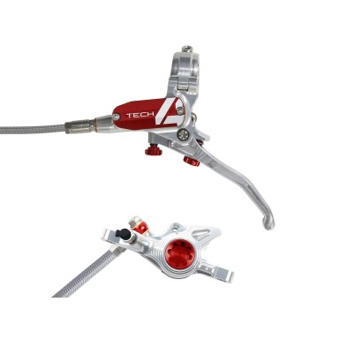 Freno de disco delantero Tech 4 X2 Plata/Rojo