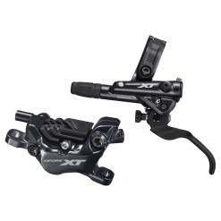 Frein à disque avant 4 pistons XT M8120 Noir - Plaquettes résine