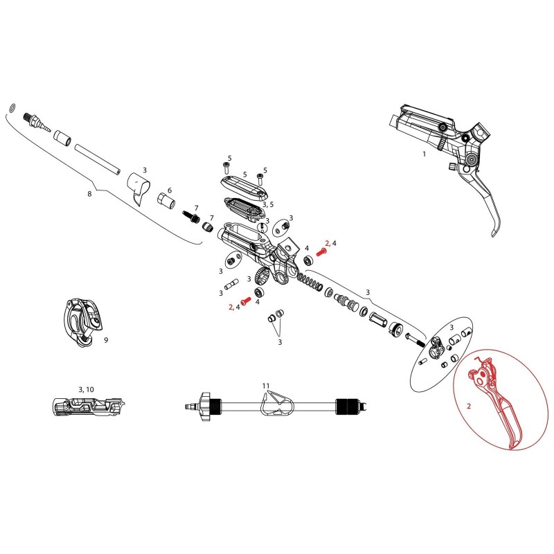 Levier Aluminium Guide RSC, Code RSC