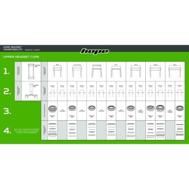 Hope Cuvette de direction supérieure Pick'n'Mix HSC4 (ZS49/28,6) - Purebike