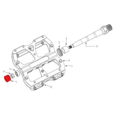 Kit de tapones de eje para pedales Escape
