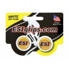 White Bar End Plugs
