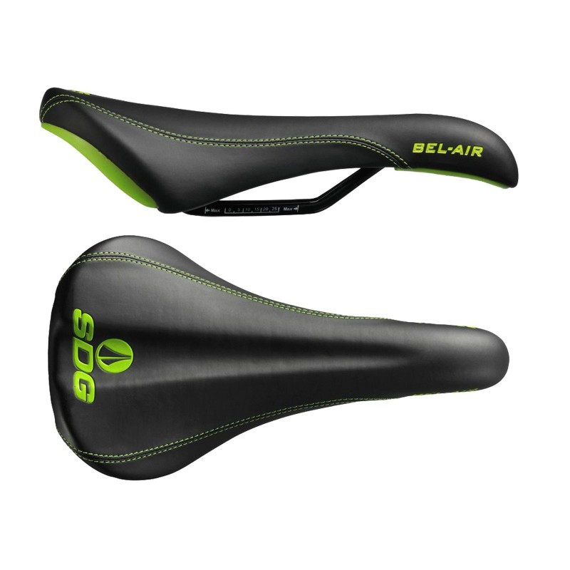 Sillín Bel Air RL acero - negro / verde