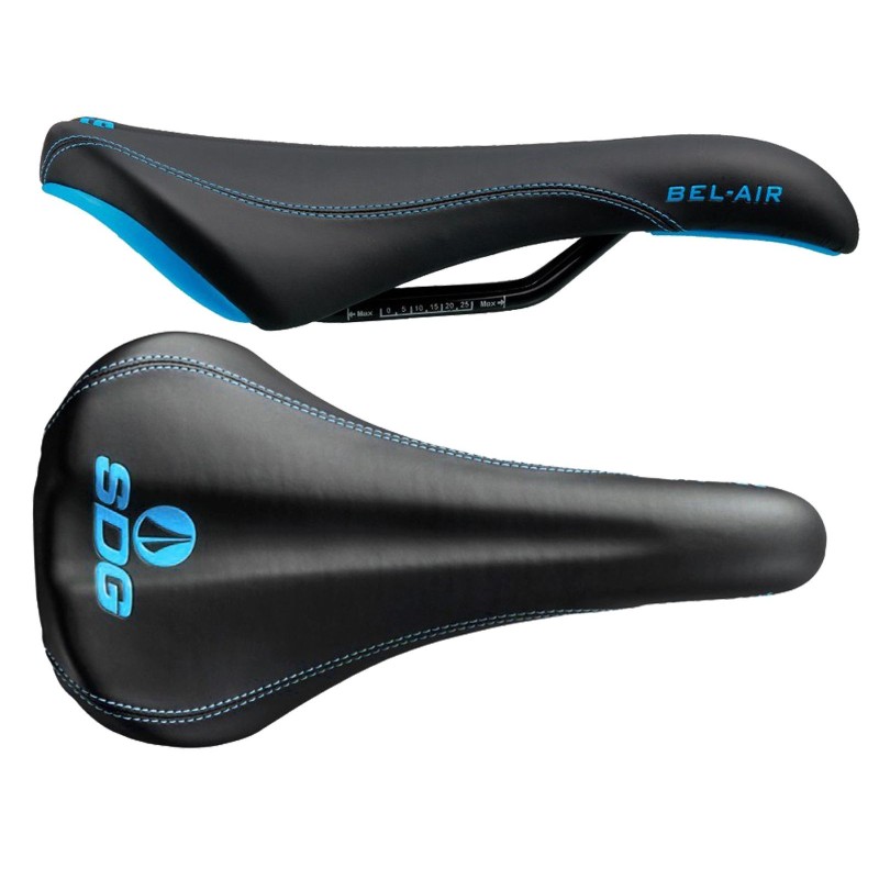 Sillín Bel Air RL acero - negro / azul