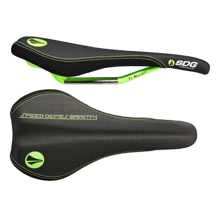 Selle Fly Mtn Titane / Alu - Noir / Vert