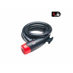 Candado espiral con llave Ø15 - 1500mm - con soporte