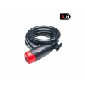 Candado espiral con llave Ø15 - 1500mm - con soporte
