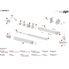 Kit de casquillos guía para tija telescópica Pija