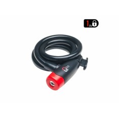 Candado espiral con llave Ø8 - 1500mm - con soporte