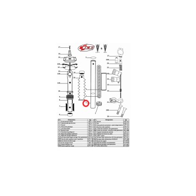 Tubo inferior para Lift V8