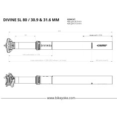 Divine SL dropper seatpost without remote