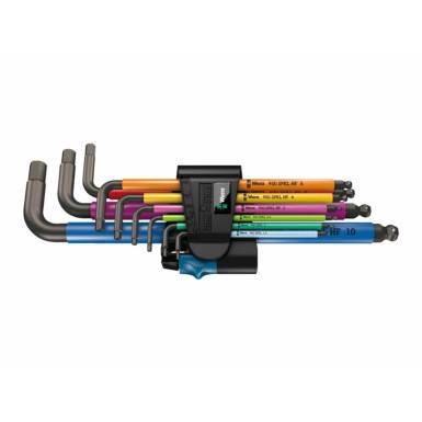 Wera Jeu de clés mâles Allen Hex Plus Multicolor HF 1 (9 pièces) - Purebike