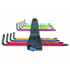 Juego de llaves acodadas TORX HF 1 (9 piezas) - Versión larga