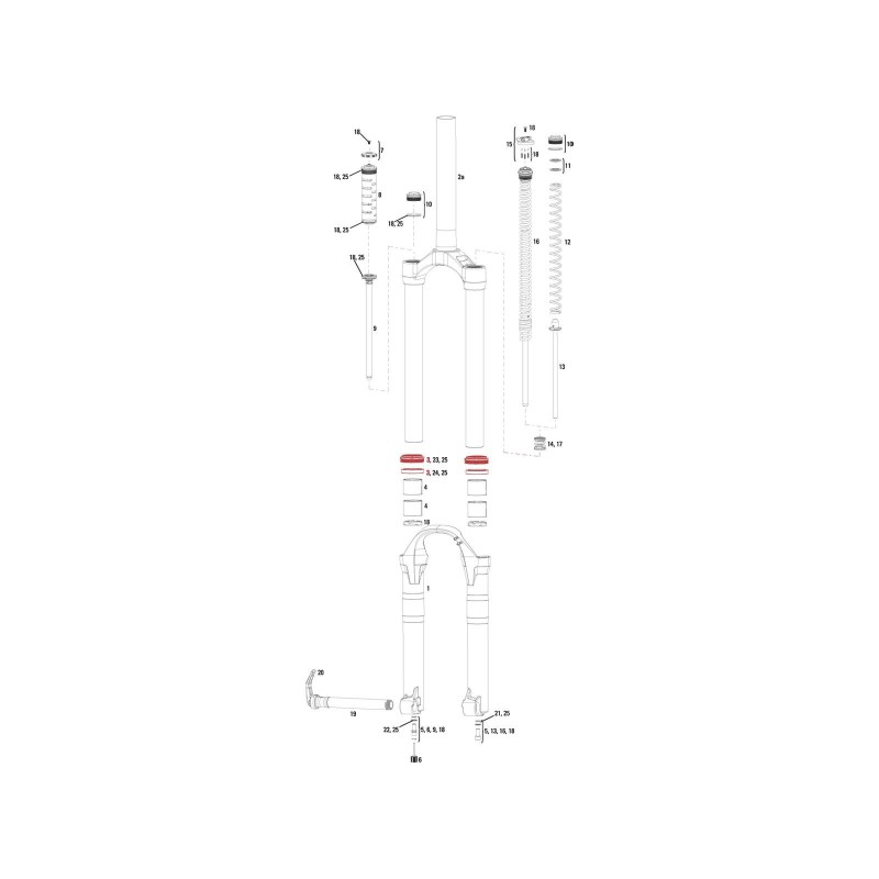 Kit de juntas para horquilla de 35 mm Domain / Lyrik