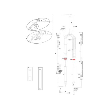 Kit joints fourche 32 mm pour RS1 - Kit joints pour fourche de vélo - Equipement VTT - Purebike - Materiel Velo, Accessoires VTT