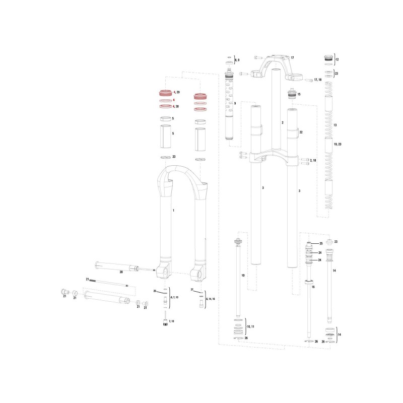 32 mm Boxxer / Reba / Pike Fork Seal Kit