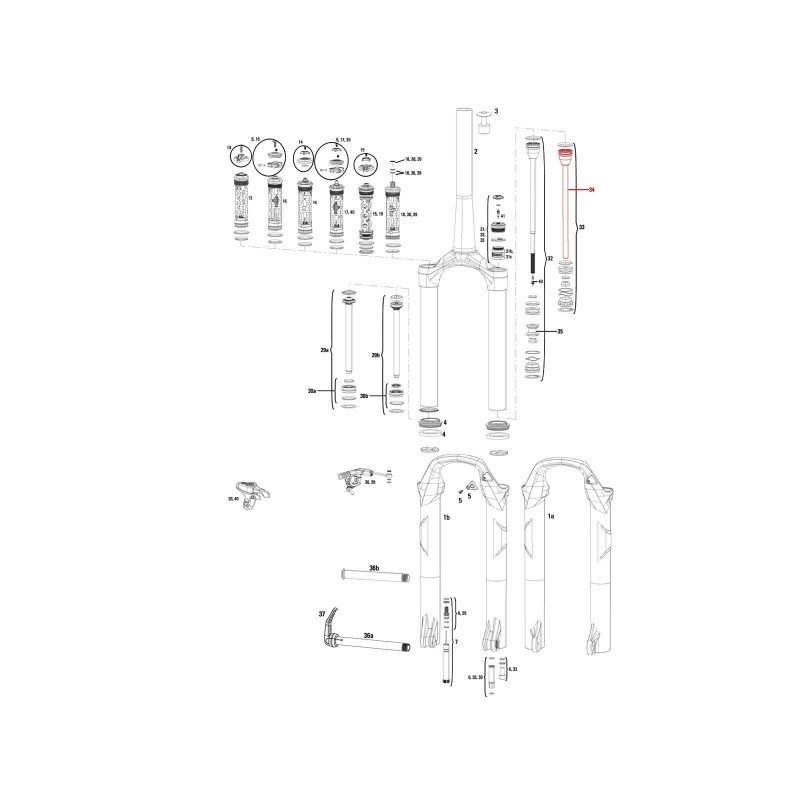 Solo Air shaft pour fourche Reba 2013-2017 / SID B