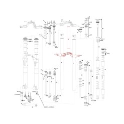 Té inférieur + pivot pour Boxxer 35 mm (2010-2014) Noir