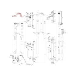 Té supérieur relevé pour Boxxer 35 mm Noir