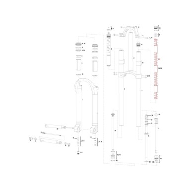 Muelle para horquilla Boxxer 32 mm