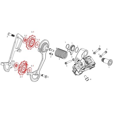 Galets 11 dents pour X7 et X9 10 vitesses (2010-2012)