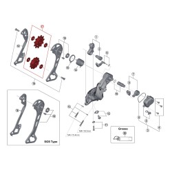 11-Speed Derailleur Pulley Wheels for XT M8000