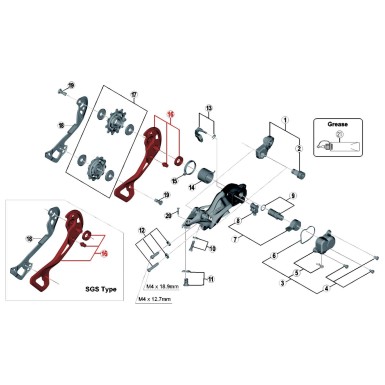 Chape Externe pour Dérailleur XTR M9000