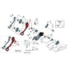 Patilla exterior para cambio XTR M9000