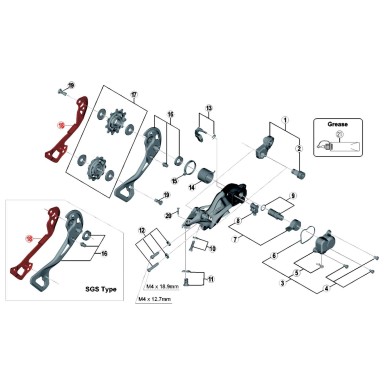 Shimano Chape Interne pour Dérailleur XTR M9000 - Purebike