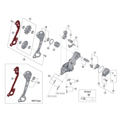 Patilla interior para cambio XT M8000 y GRX RX812
