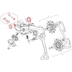 Kit de tornillo y tope para cambio trasero de 11 velocidades XX1 / X01 / X1