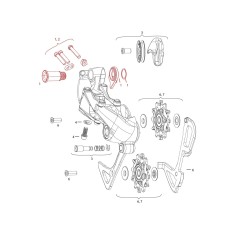 Kit de tornillo y tope para cambio trasero de 7 velocidades X01 DH