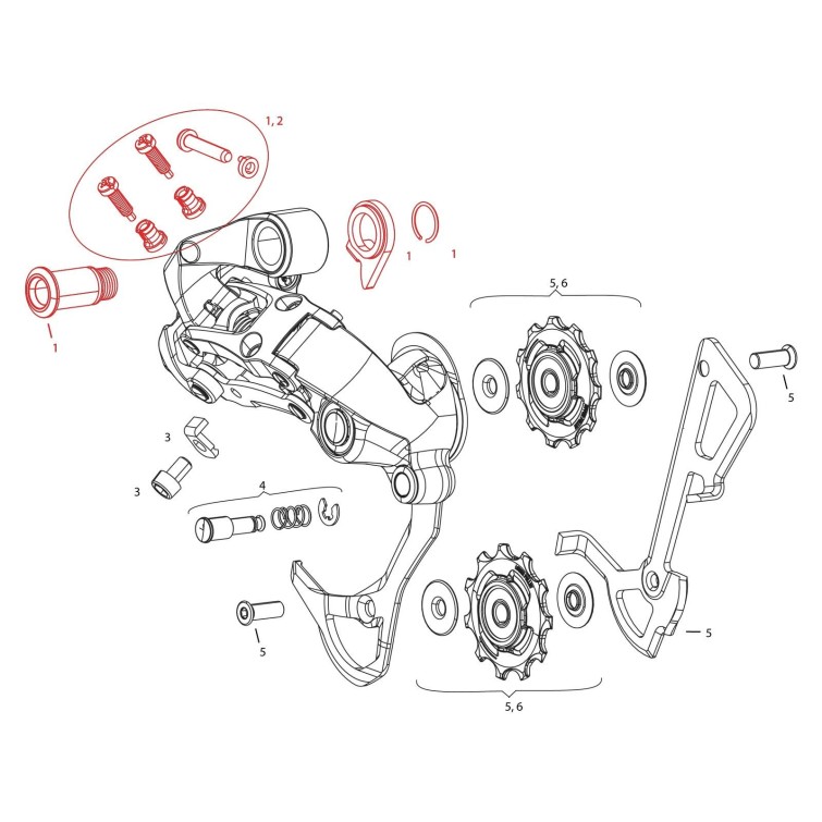 Kit vis + butée pour dérailleur arrière 2X10v GX