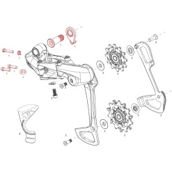 Bolt and limit screw kit for X01 Eagle 12-speed rear derailleur