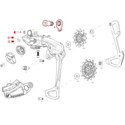 Kit de tornillo y tope para cambio trasero de 12 velocidades X01 Eagle AXS