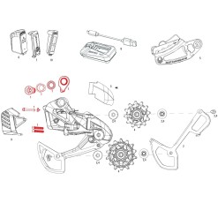 Bolt and limit screw kit for GX Eagle AXS 12-speed rear derailleur