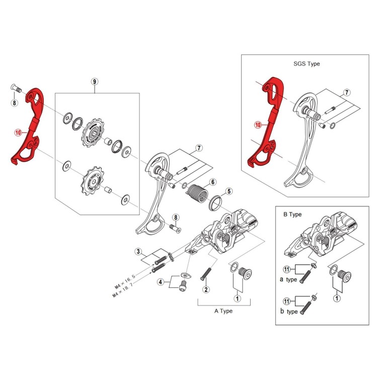 Inner cage for XT M772 derailleur