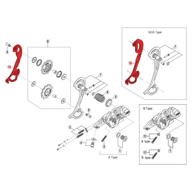 Chape Interne pour Dérailleur XT M772