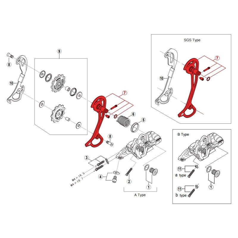 Outer cage for XT M772 derailleur