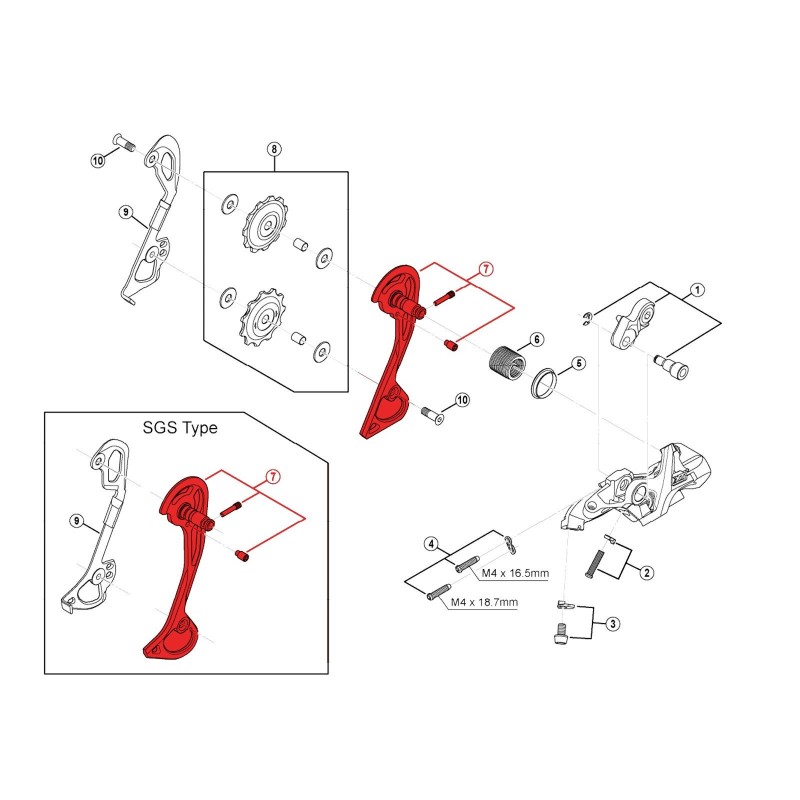 Outer cage for XT M780 derailleur