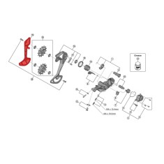 Chape Interne pour Dérailleur XT M8100