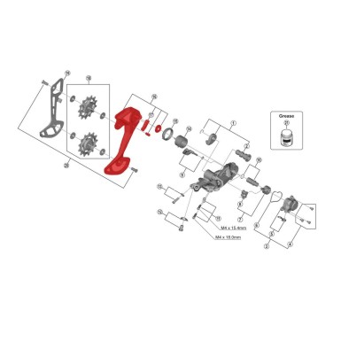 Outer cage for XT M8100 derailleur