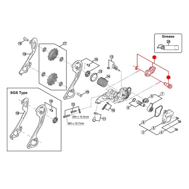 Pata de fijación para cambio trasero RD-M781/M786
